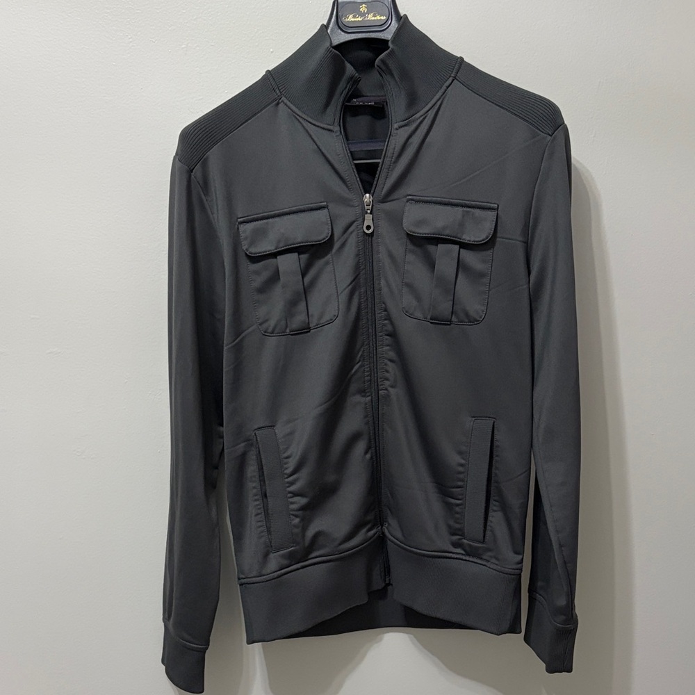 Apt. 9 Men's Black Zip-Up Bomber with Flap Pockets